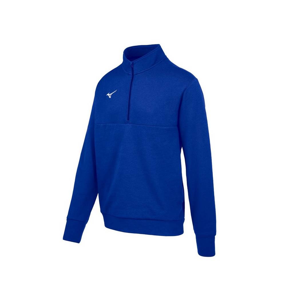 Mens Mizuno MZ1 1/4 Zip Fleece Pullover Royal Philippines (JIKAEX729)